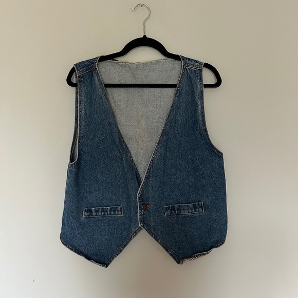 Vintage Denim Western Vest - Picture 2 of 4